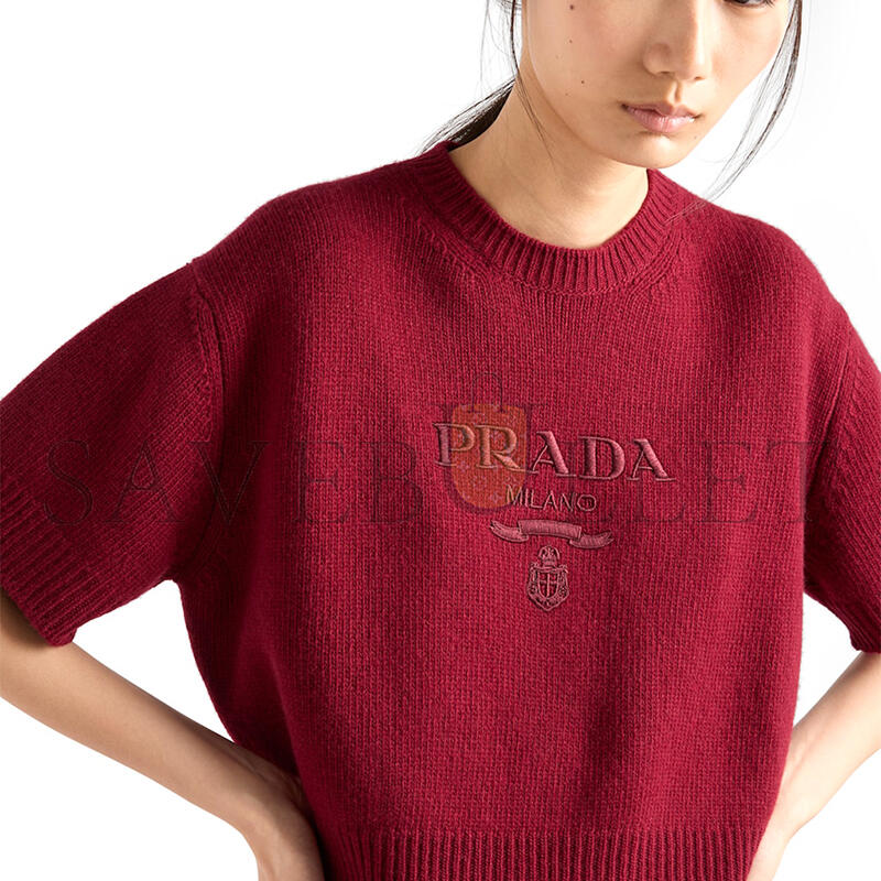PRADA WOOL AND CASHMERE CREW-NECK SWEATER P24Z1U